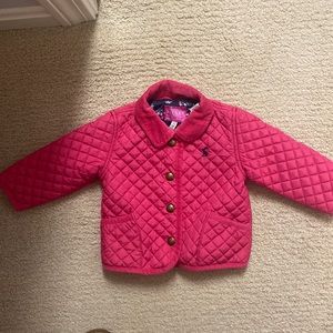 Joules Baby Pink Quilted Barn Jacket, 3-6m